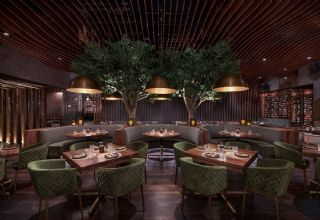 Lüks Restoran Masa Sandalye Sedir Dekorasyonu